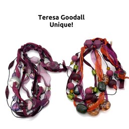 Lot 16- Teresa Goodall - Unique Ribbon With Various Bead Necklaces - 2