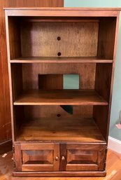 Lot 2-  SECOND CHANCE - Rustic Pine Storage Cabinet Shelf