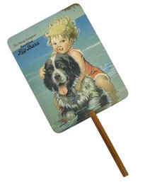 Lot 305- 1940-50 Vintage For Sturdy Youngsters Sunshine Fig Bars Advertising Fan For Grocery Store Ephemera