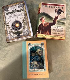 Lot 240 - Mythology Books - The Enchantress - My Side Of The Mountain Trilogy - Series Of Unfortunate Events