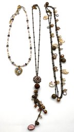 Lot 66- Liz Paiacios Necklaces And Michal Golan With Heart Pendant - 3