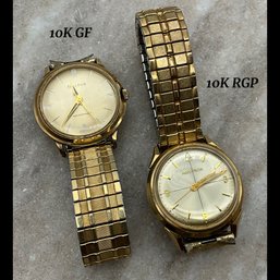 Lot 45- Men's Watches 10K Gf Gold Filled, Accutron & Bulova - Lot Of 2