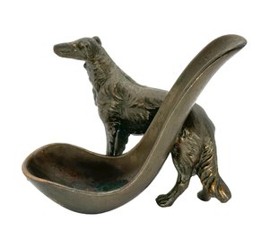 Lot 314- Cast Metal Pipe Stand Holder With English Setter Dog
