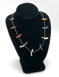 Lot 70- Vintage Native Bird Necklace 18'