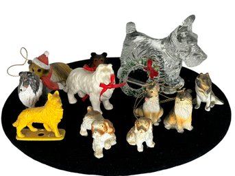 Lot 321- Large Group Of Vintage Dogs - Scotty - Collie - Cocker Spaniel - Lassie