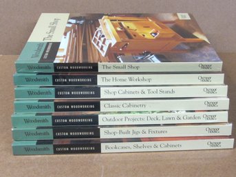 Lot 92 - 7 Woodsmith - Custom Woodworking Great Set Of Books! - Woodworker - Workshop - Cabinets