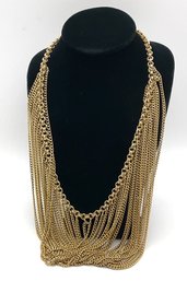 Lot 90- Vintage Multi Chain Gold Tone Choker 16'