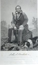 Lot 405 - 1861 John Audobon Southern New York - Artist Chappel - Man With Hunting Dog And Gun