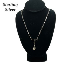 Lot 80- Sterling Silver Necklace With Pearl Pendant