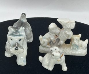 Lot 335- Group Of 3 Small Vintage Scotty Dogs - Japan