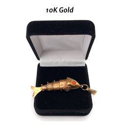 Lot 99- 10K Gold Fish Pendant