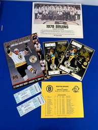 Lot 314- Boston Bruins Lot - Cam Neely And 1978 Team Photo -