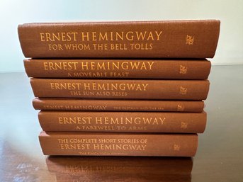 Lot 309- Set Of 6 Ernest Hemmingway Books - Printed In US - Plus Mary Hemmingway 1970 Islands In The Stream -