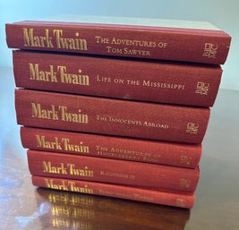 Lot 315 - Mark Twain Set Of 6 Volumes - Tom Sawyer - Huckleberry Finn - Classic American Novels