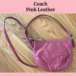 Lot 13- COACH! Pink Leather Crossbody Purse Bag