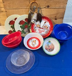 Lot 452- Dream Catcher - Bowls - Campbells Soup - John Deere - Plates - Water Pitcher - Mixed Lot