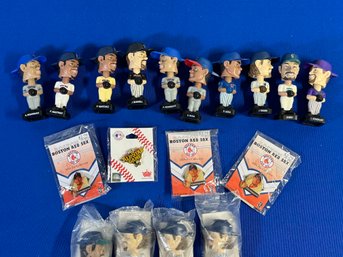 Lot 340- 2004 Small MLB Baseball Mini Bobbleheads & Pins - LARGE LOT