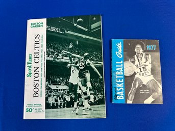 Lot 343- Celtics Ephemera - Boston Garden - 1977 Basketball Guide - NCAA