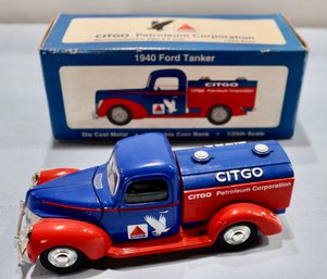 Lot 226 -  Citgo Petroleum Corp. 1940 Ford Tanker Truck Bank - Die Cast - New In Original Box - 1994 Ltd Ed