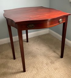Lot 485- Antique Mahogany Flip Top Game Table - Vintage Condition