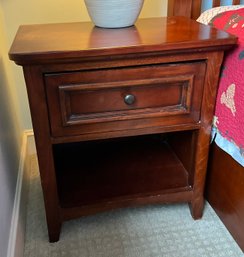 Lot 487- Dark Wood Night Stand Bedside Table