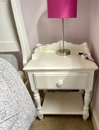 Lot 491- Hillsdale White Night Stand Bedside Table