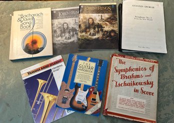 Lot 259- Guitar - Song Books - Symphonies Brahms & Tschaikowsky Lord Of The Rings Instrumental Solos