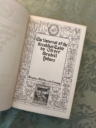 Lot 263- The Autocrat Of The Breakfast Table 1889 Antique Book Oliver Holmes Volume 1