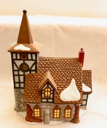 Lot 604CJV - Department Dept 56 - Old Michael Church  Dickens Christmas Village Series Cottage In Original Box