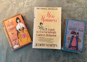 Lot 267- Little Women Book - Miss Manners - Vanity Fair - Lot Of 3 Books