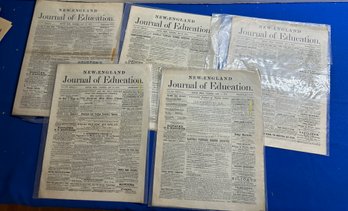 Lot 431 - 5 New England Journal Of Education Newspapers - Circa 1878