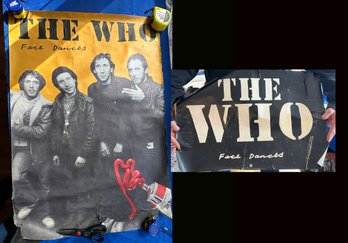 Lot 362 - The Who Face Dances Vintage Posters 1981 - Lot Of 2 Posters Concert Advertising Promos