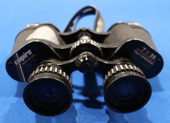 Lot 252 - Vintage Empire Model No. 240 Binoculars & Leather Case - 7 X 35 - Extra Wide Angle