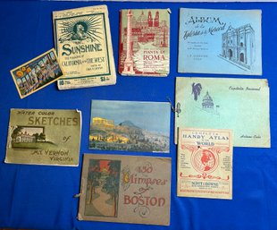 Lot 434 - 1800s 1900s World Atlas - Souvenir Postcard - La Habana Cuba - Large Roma Map - Boston - Greece