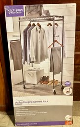 Lot 35- Better Homes And Garden Metal Double Hanging Clothing Rack- New In Box