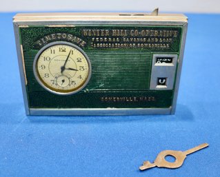 Lot 256 - 1950s Mid Century Winter Hill Co-operative Federal Savings & Loan Clock Bank