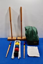 Lot 257 - Eddie Bauer Lawn Croquet Set In Storage Bag - Very Nice Condition! Outdoor Games