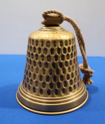 Lot 259 - Large 9 Inch Gold Metal Boat / Dinner / Bar Bell -