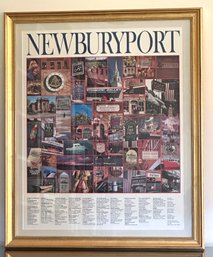 Lot 335 - Large Newburyport Historic Poster Framed Beautifully - Stores & Store Fronts