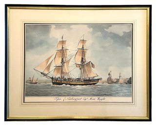 Lot 337 - Tall Ship Topaz Of Newburyport Cup Schooner - Captain Moses Knight - Antoine Roux Marseilles 1808