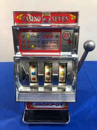 Lot 414 - Casino 7 Mini Slot Machine WACO - Great Graphics! Novelty 25 Cent Fun