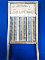 Lot 418 - Rustic National Washboard Co Vintage Wash Board Made In USA No 701