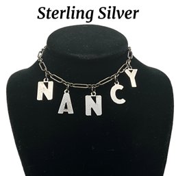 Lot 510- Sterling Silver Vintage NANCY Bracelet