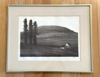 Lot 357 - 1960s Signed Numbered Reproduction Litho Line Art Robert Kipness 94/260 Toward The Mountain