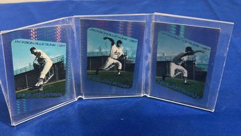 Lot 504 - Nolan Ryan 1967 Jacksonville Holographic Numbered Baseball Cards 1993 Bleachers