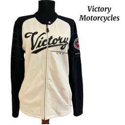 Lot 41- Victory Motorcycle Zip Up Sweatshirt Jacket Womens Size Small