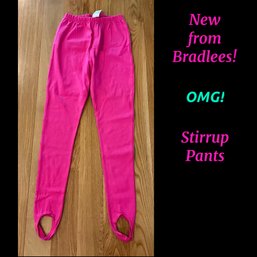 Lot 45- New Vintage! MISS JULI Pink Stirrup Pants Size Large