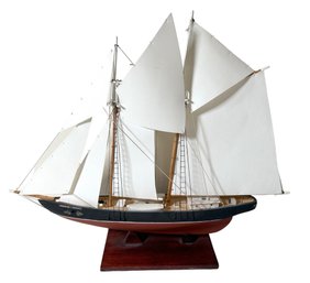 Lot 419-  Handcrafted Gertrude L. Thebaud (1930) Gloucester Fishing Schooner Tall Ship Model Piel Craftsmen