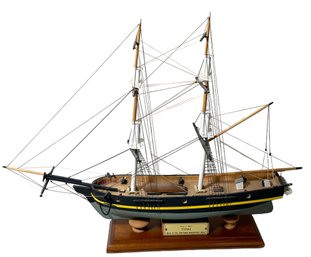 Lot 422- Hand Crafted Topaz Merchant Brig 1807 Schooner Tall Ship Model - Piel Craftsmen, Newburyport