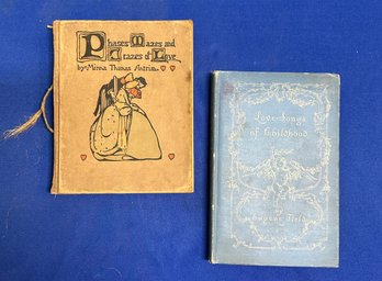 Lot 365 - 1890s Antique Miniature Love Songs Of Childhood & Phases, Mazes, & Crazes Books